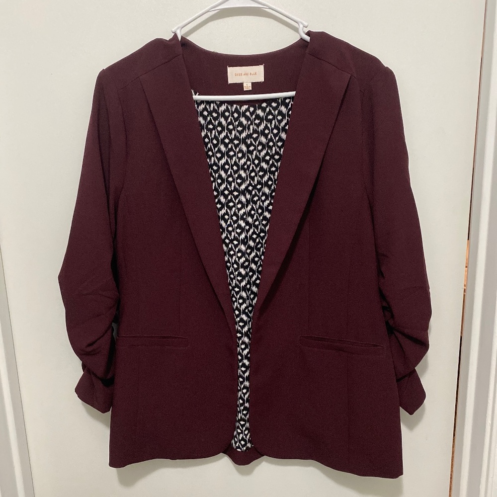 Skies are Blue burgundy blazer